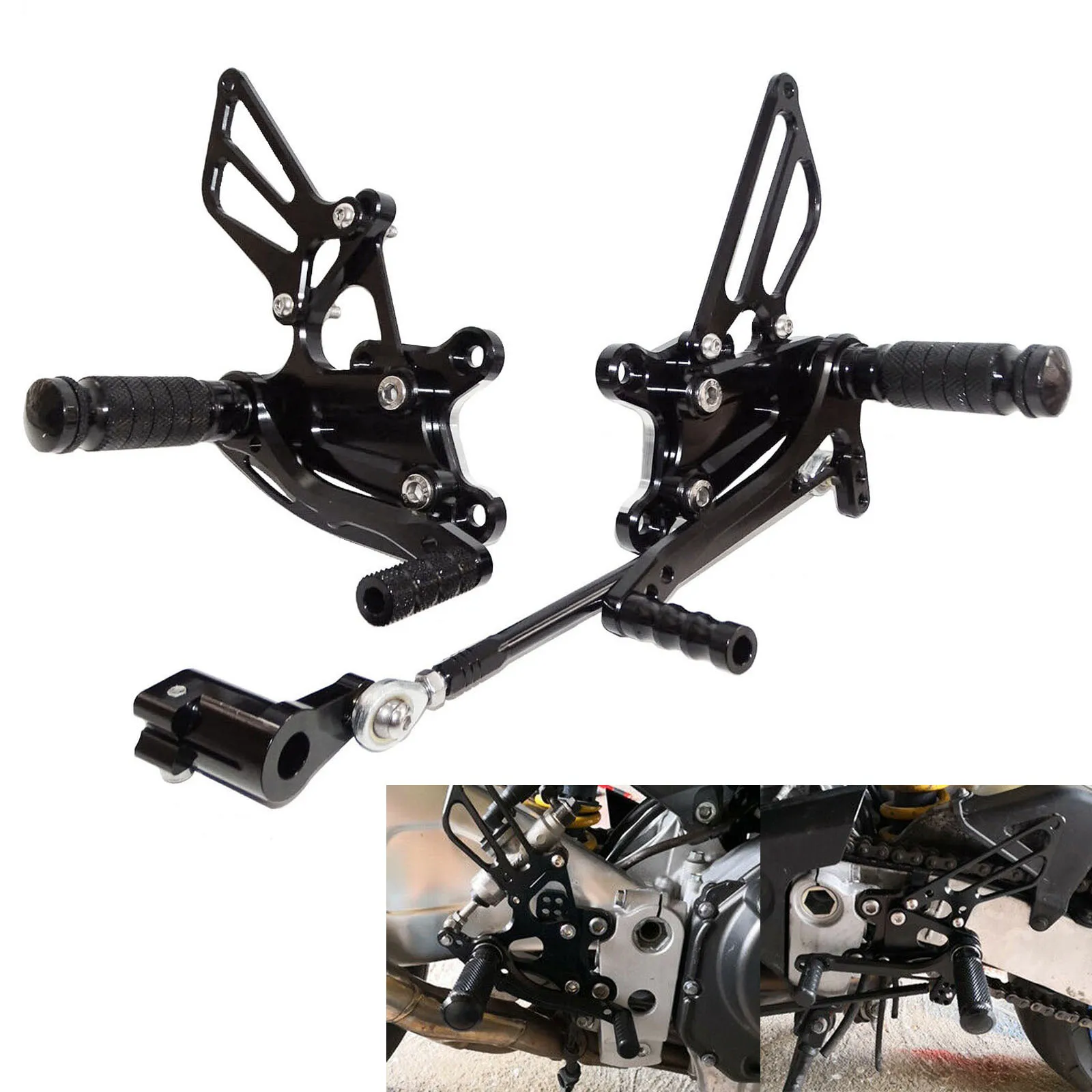 Продажа CNC Алюминиевый Регулируемый наездник задние комплекты Rearset подставка для