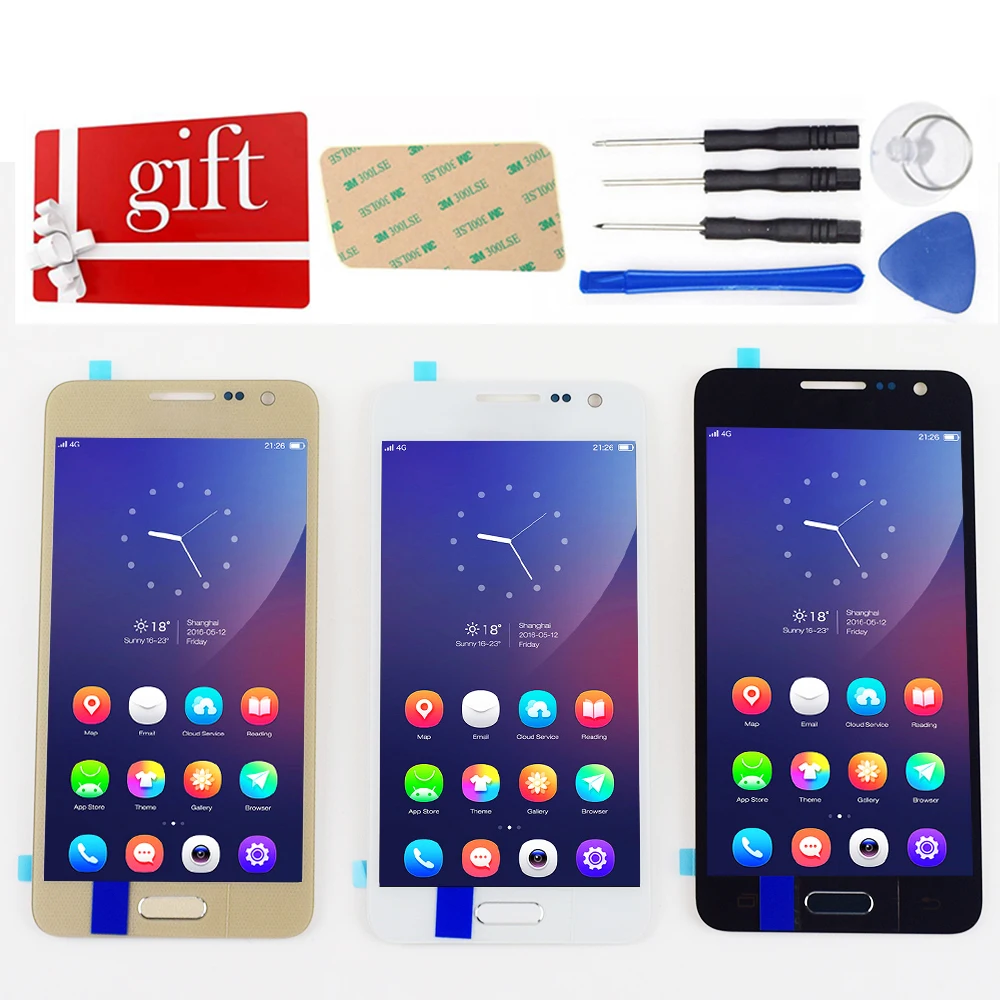 4.5&quot For Samsung Galaxy A3 2015 A300 A300X A300H LCD Display Panel + Touch Screen Digitizer Glass Assembly Replacement | Мобильные