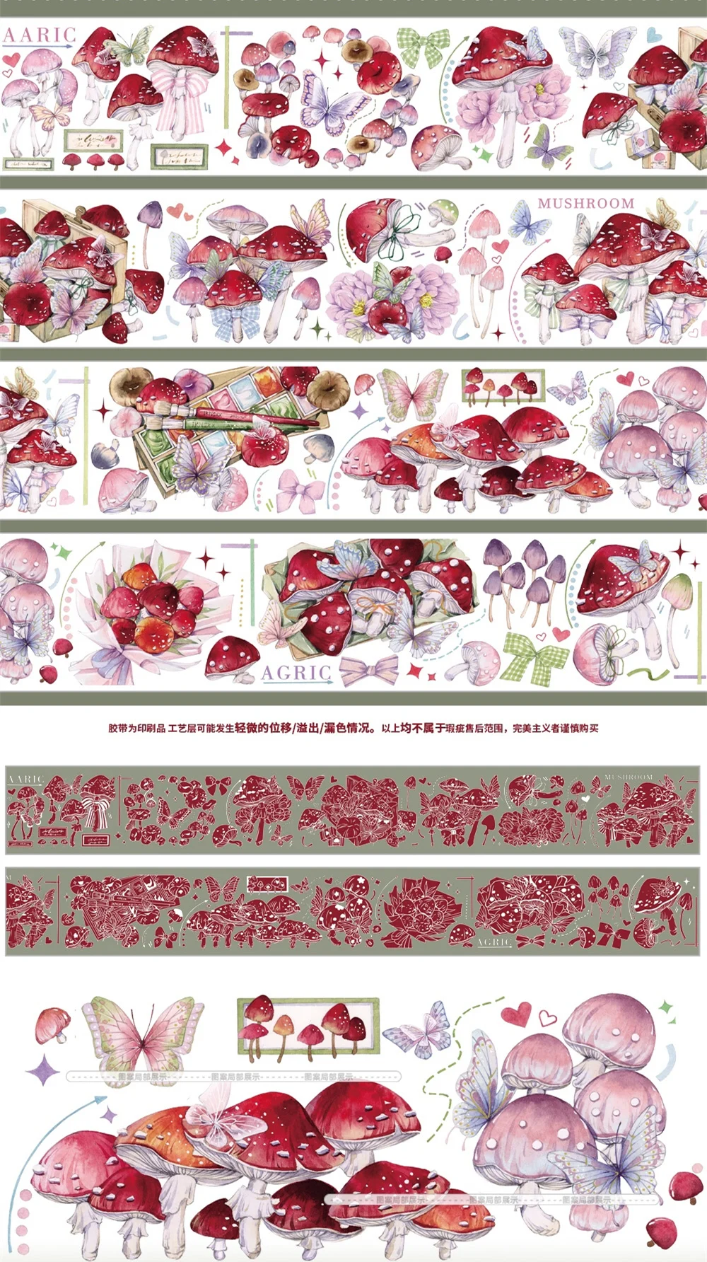 

1 loop mushroom skirt pet studio washi tape 100cm