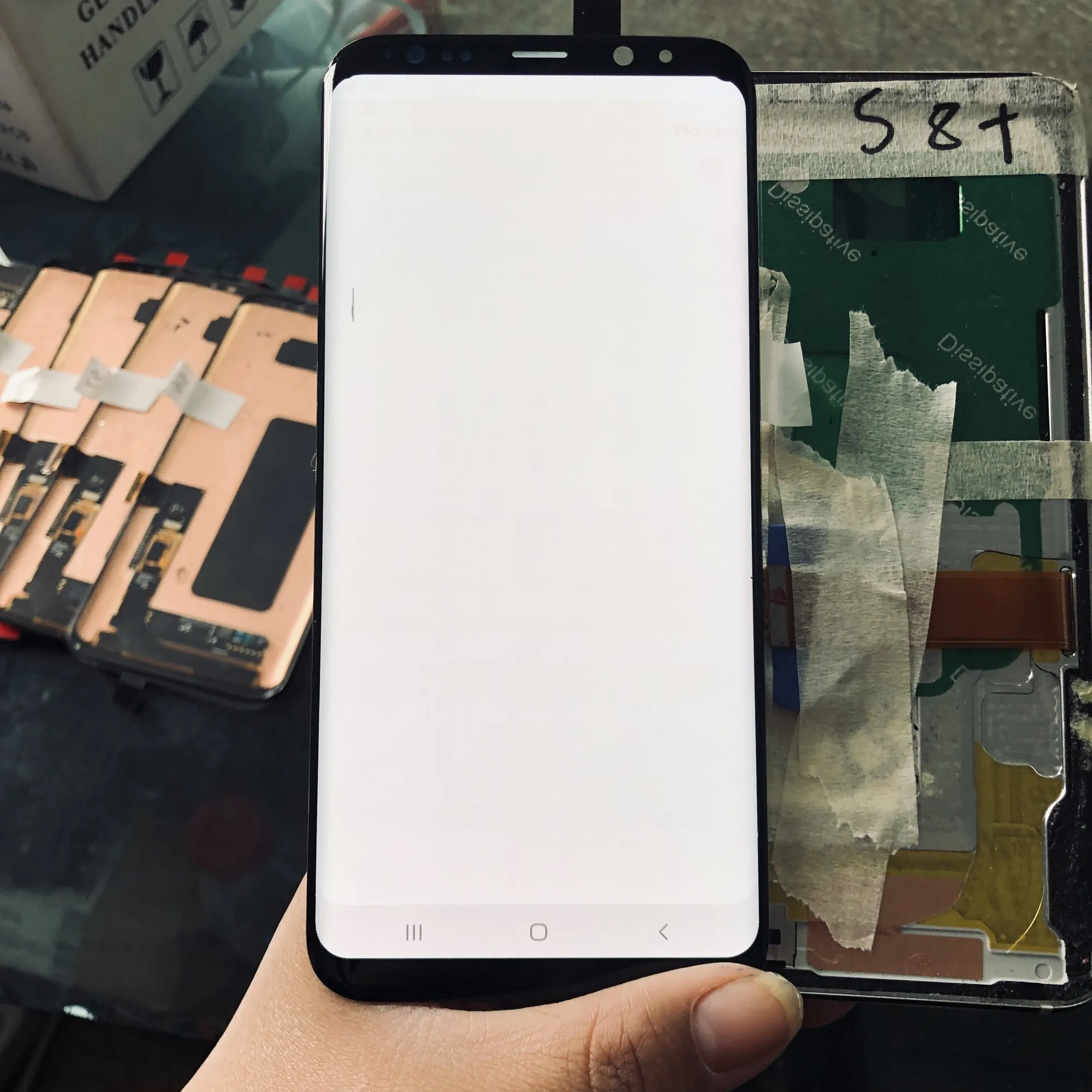 Для samsung galaxy S8 plus LCD G955 SM G955F ЖК дисплей + сенсорный экран дигитайзер с небольшой точкой burnshadow Super amoled