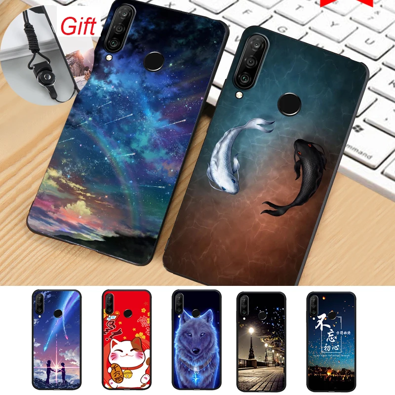 Силиконовый чехол для Huawei p30 lite nova 4e задняя крышка чехлы телефонов мягкий p30lite со