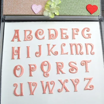 

26 English Alphabet Letters Sew On Iron On Patches Embroidered Lace Applique For Clothes Bag Pant DIY Accessory Name Patch