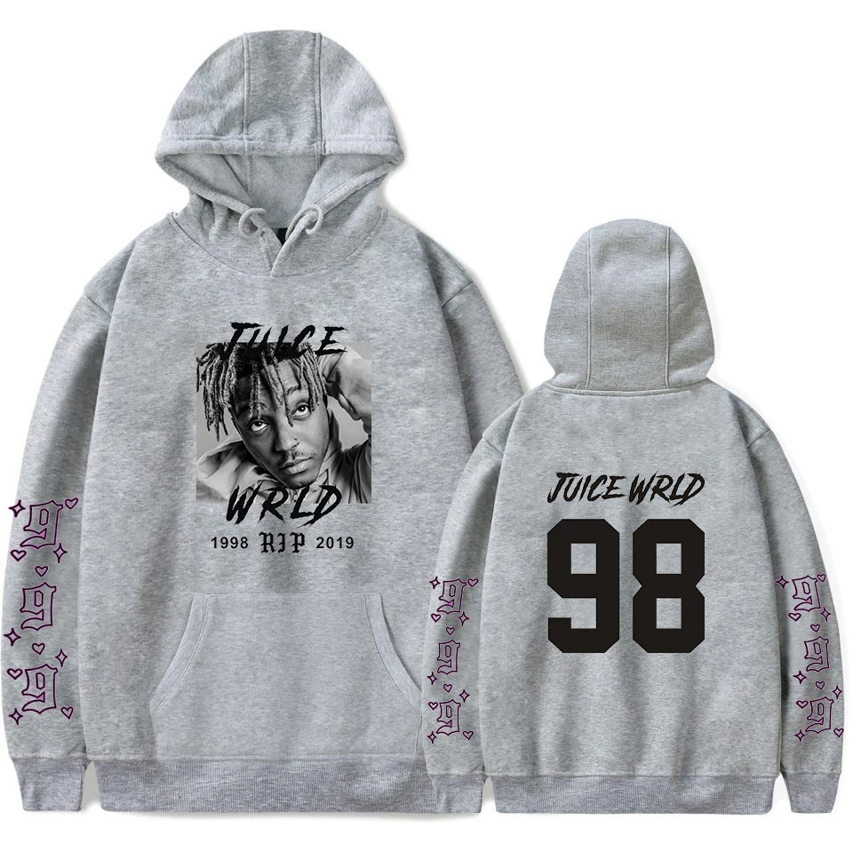 Толстовка Juce Wrld Harajuku R.I.P. Respect Rapper Juice Wrld толстовка мужская женская Juice Wrld 999 негабаритных