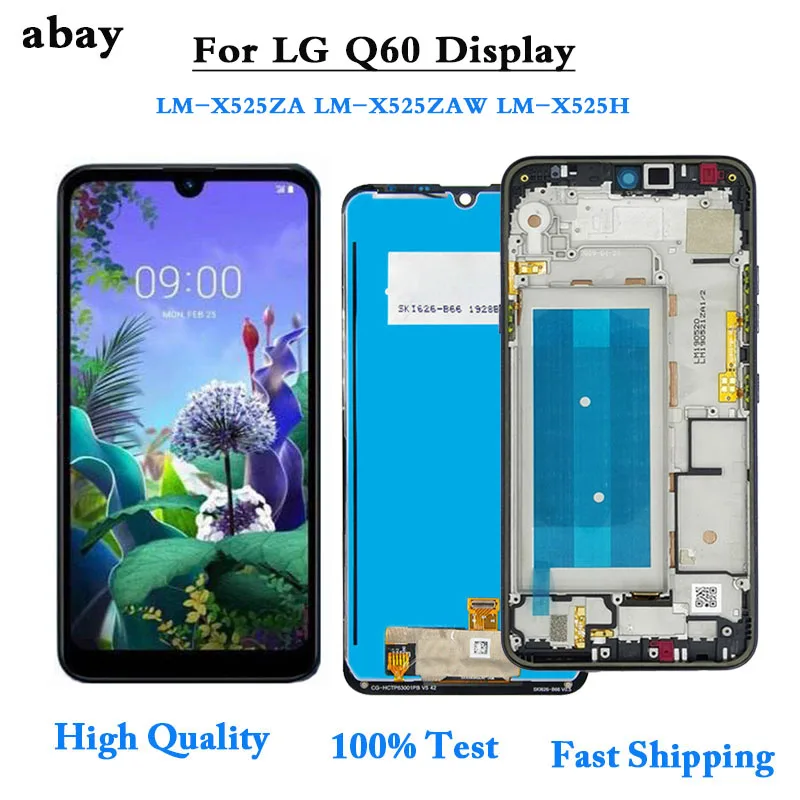 Новый ЖК дисплей 6 26 дюйма для LG Q60 экран с сенсорным дигитайзером со стеклянной