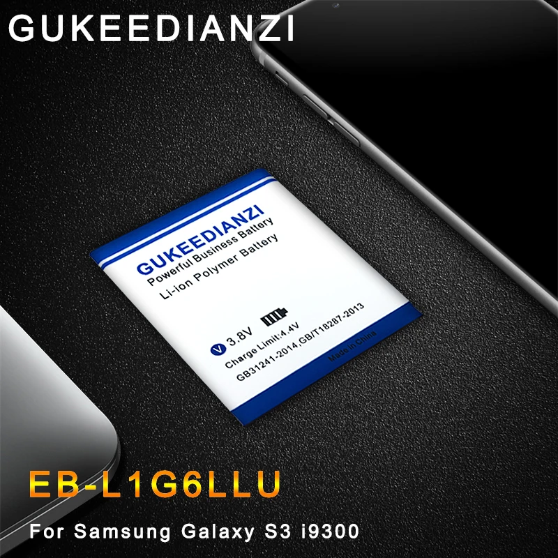GUKEEDIANZI для samsung S3 мобильного телефона Батарея для samsung Galaxy S3 I9300 i9305 i747 i535 L710 T999 Батарея 2100 мА/ч, EB-L1G6LLU