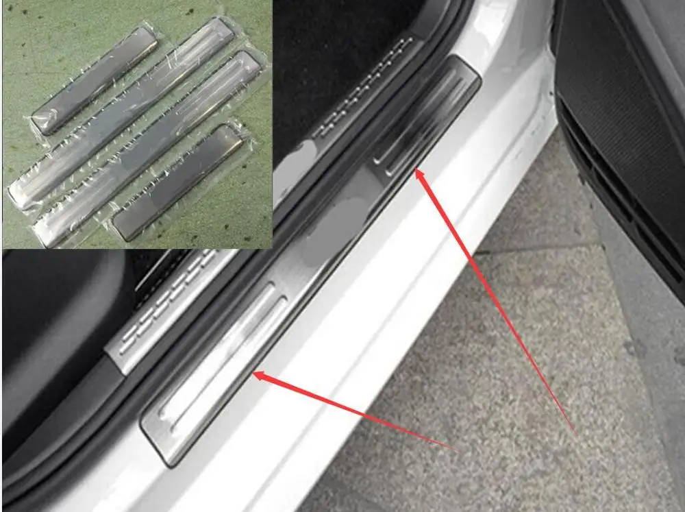 Высокое качество нержавеющая сталь Накладка/дверной порог для Volkswagen POLO автомобильный Стайлинг 2011