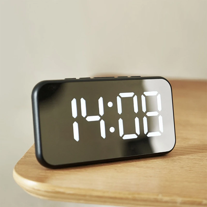 Digitale Uhr Große Display LED Elektrische Alarm Uhren Spiegel Oberfläche  für Make-Up Moderne Dekoration für Home Schlafzimmer Büro