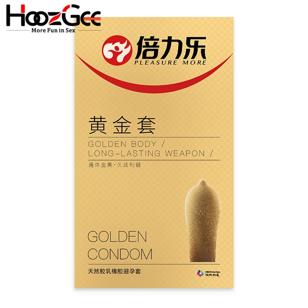 HoozGee качественный Золотой презерватив интимные изделия натуральный латекс