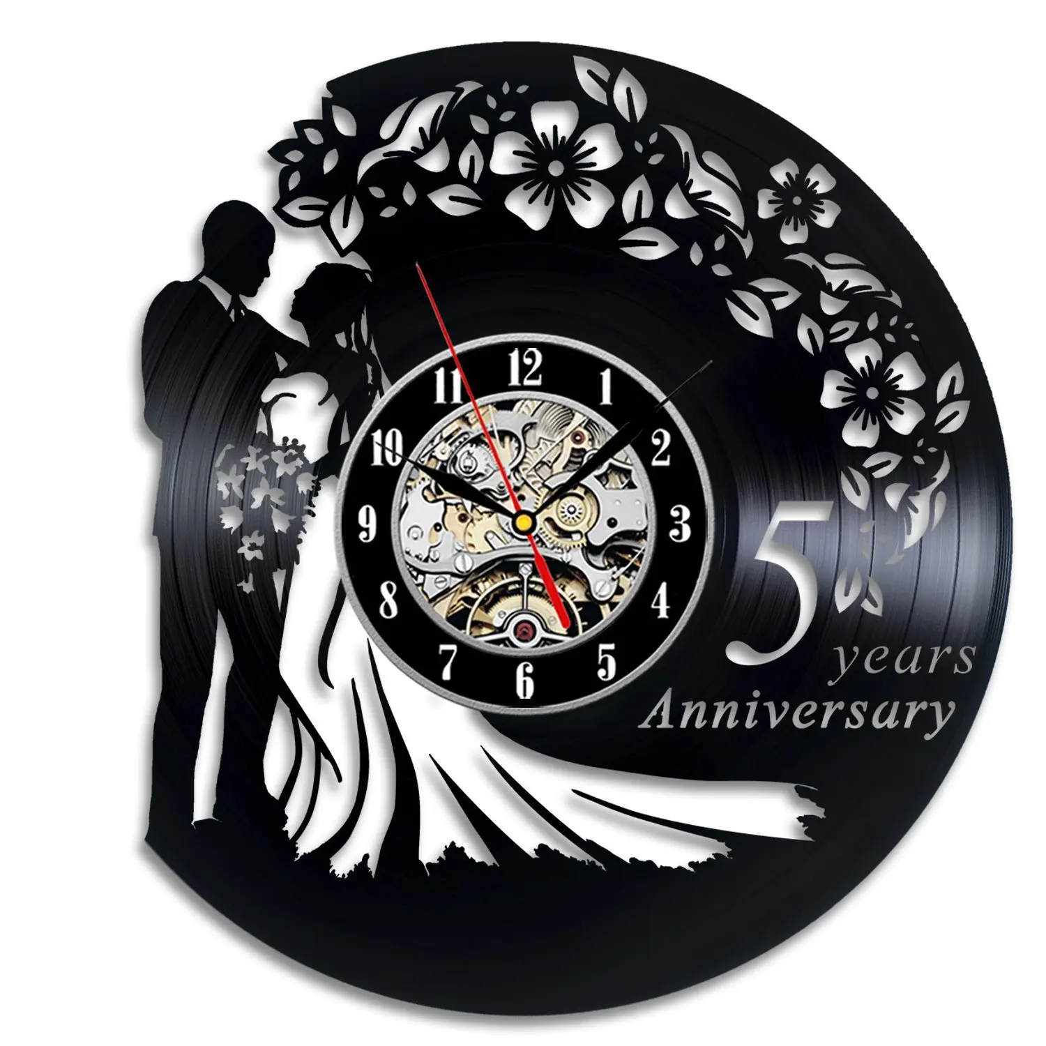 Виниловые настенные часы современный дизайн украшение для гостиной на свадьбу