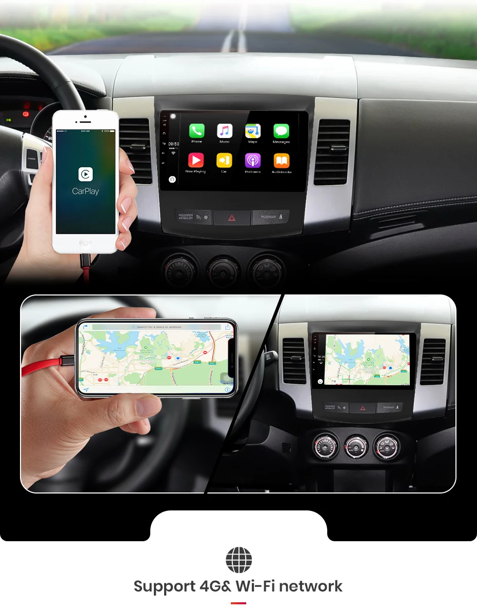 Junsun V1 pro 4G+ 64G CarPlay DSP Android 8,1 автомобильный Радио Мультимедиа стерео плеер gps для Mitsubishi Outlander xl 2 2005-2011 2Din