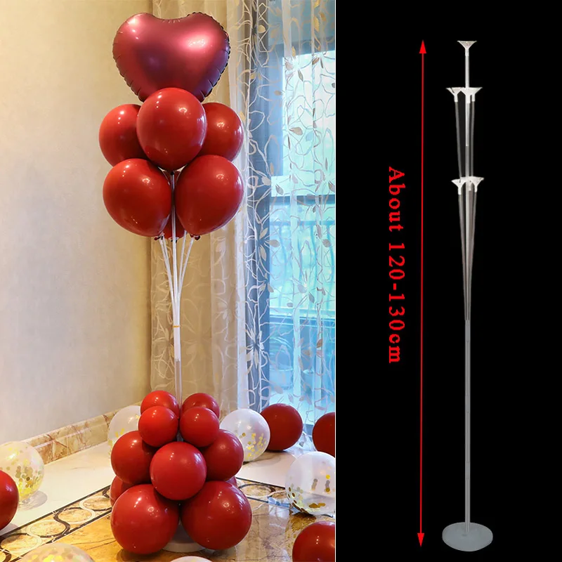 Детские принадлежности для дня рождения подставка для воздушных шаров держатель для шарика колонна конфетти Globos свадебный стол Декор 7 трубок - Цвет: 130 cm stand