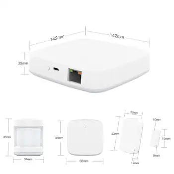 

Tuya Zigbee Smart Gateway Hub Home Automation Scene Security Alarm Kit