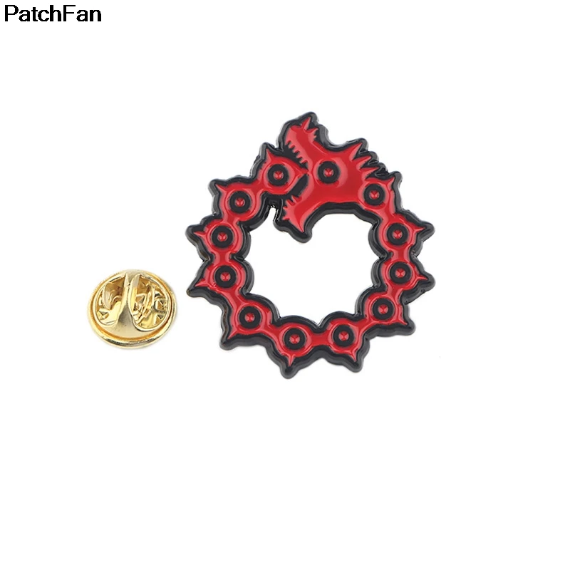 

A2408 Patchfan The Seven Deadly Sins Metal Zinc pins pride badges para backpack shirt clothes bag Craft brooches para backpack