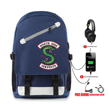 

Kpop Riverdale Southside New Arrival backpack multifunctional USB charging travel School bags Waterproof Laptop Backpack 2019