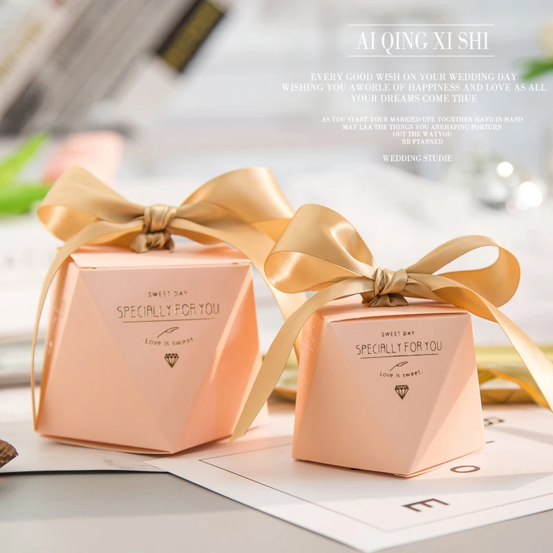 

New Marble Diamond Wedding Favor and Sweet Gift Bags Candy Box for Wedding Baby Shower Birthday Guests Event Elmo Party Supplies