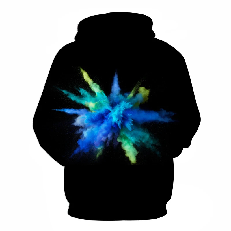 fashion tide brand youth hoodies color painting paint 3D digital printing pullover couple loose hooded baseball uniform 6XL