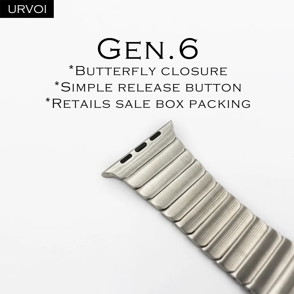 Браслет URVOI link gen.6th 3rd 1st для apple watch series 54 321 ремешок для iWatch Регулируемый Высококачественный Браслет из нержавеющей стали - Цвет ремешка: Silver Gen.6th