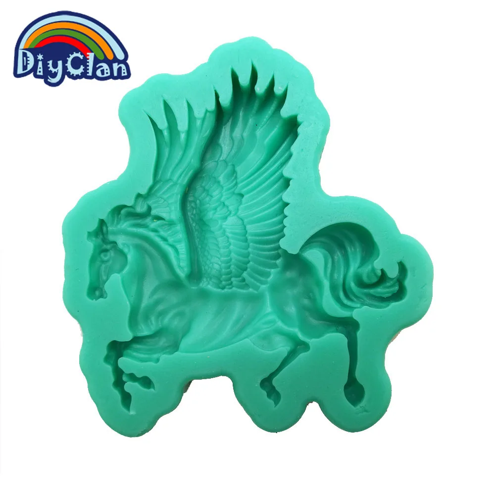 DIY Pferd Silikon Formen Pegasus Fondant Kuchen Dekorieren Werkzeuge Epoxy Harz Polymer Ton Plastilin Form Lehrmittel Modelings – Detail 2