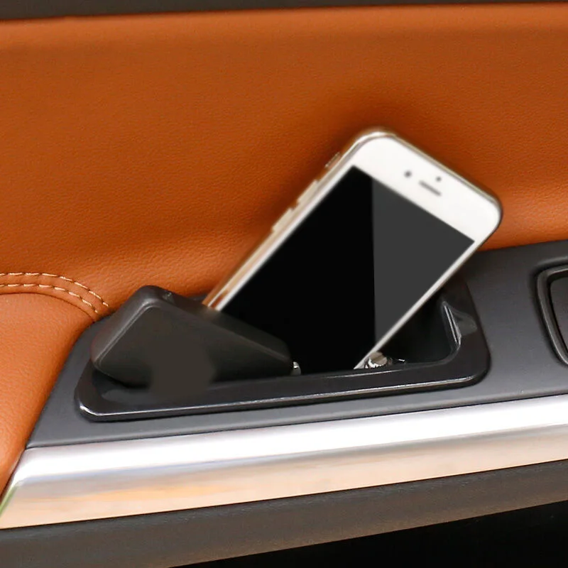 

For Volvo S60 V60 2010-2017 Black Handle Armrest Tray Storage Box Console Bin