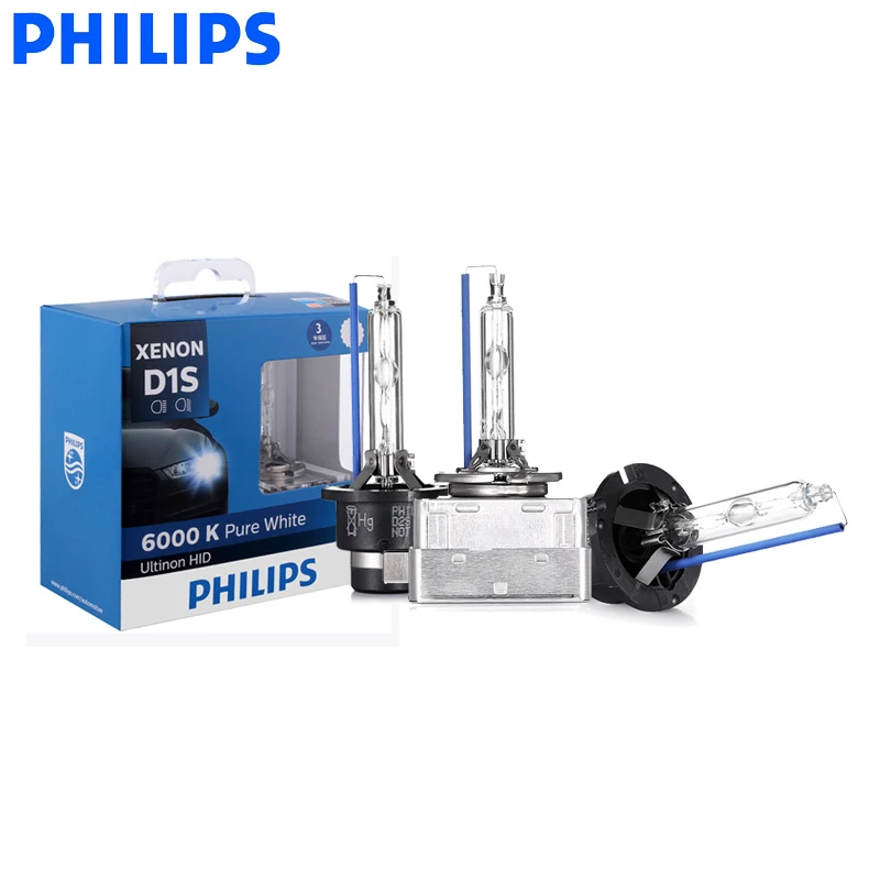 Philips Foco delantero de automóvil Xenon, frontales blancas para coche Ultinon HID, de rápido arranque, 6000K D2S D2R D3S D4S, 2 piezas|Bombillas (de xenón) de faros - AliExpress