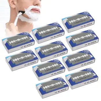 

Durable 100Pcs Blades Stainless Steel Razor Blade Double Edge Safety Beard Shaving Tool for Men