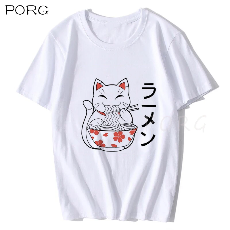 Neko Ramen Japanese Cat Vintage Tee