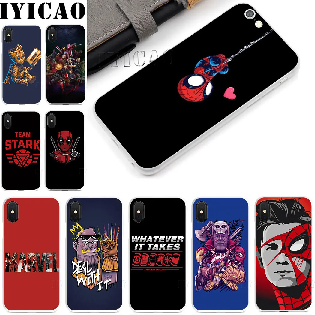 Жесткий чехол с Мстителями, для iPhone 4 4S 5 5S Se 6 7 7plus 8 8Plus X XS MAX XR 6s Plus 11 pro max