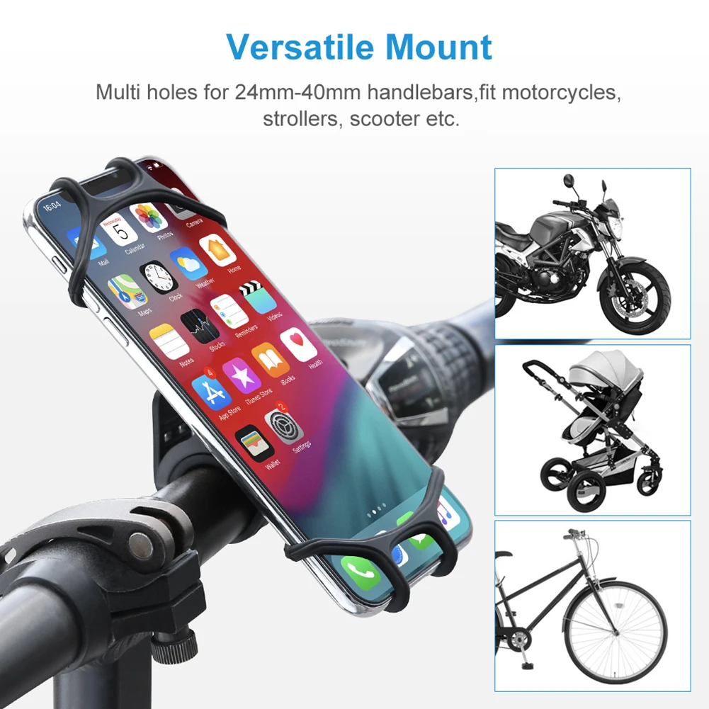 360 ° Rotatable Sepeda Ponsel Pemegang Berdiri Silikon Sepeda Bersepeda Stang GPS Ponsel Penopang Mount Braket untuk Xiaomi
