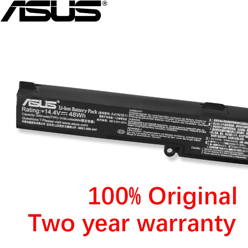 ASUS оригинальные 3150 мА/ч, A41N1611 A41LP4Q Аккумулятор для ноутбука ASUS ROG STRIX GL753V GL752VW FX53VD 14,4 V 48Wh