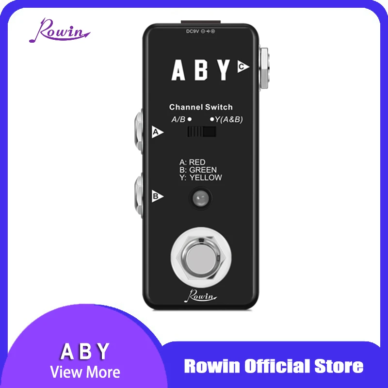 Винтажная педаль для создания гитарных эффектов Rowin LEF-330 ABY Line | Спорт и