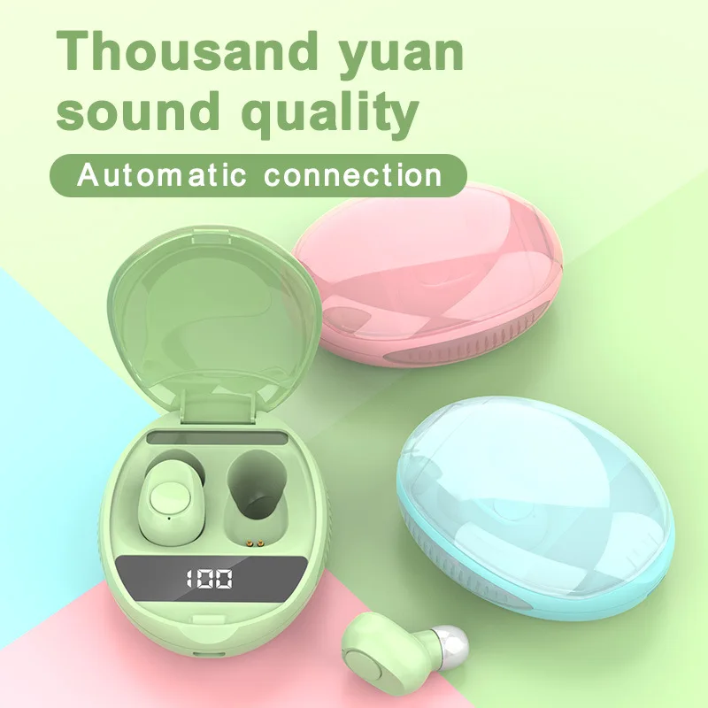 Mini Bluetooth Earbuds TWS 5 0 Bluetooth Earphones Colorful Bluetooth Headset with Mic for Xiaomi Huawei Support IOS Andriond