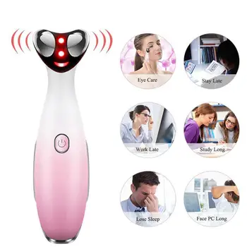 

2in1 RF Eye Massager Electric Vibration Remove Wrinkle Circle Radio Dark Eye Rejuvenation Skin Massager Massage Mesotherapy C3J2