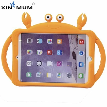 

For iPad Mini 1 2 3 4 5 7.9'' Cartoon Crab Pattern Case for iPad 9.7 2018 2017 Pro 9.7 Air 1 2 silicon PC Kickstand handle cover