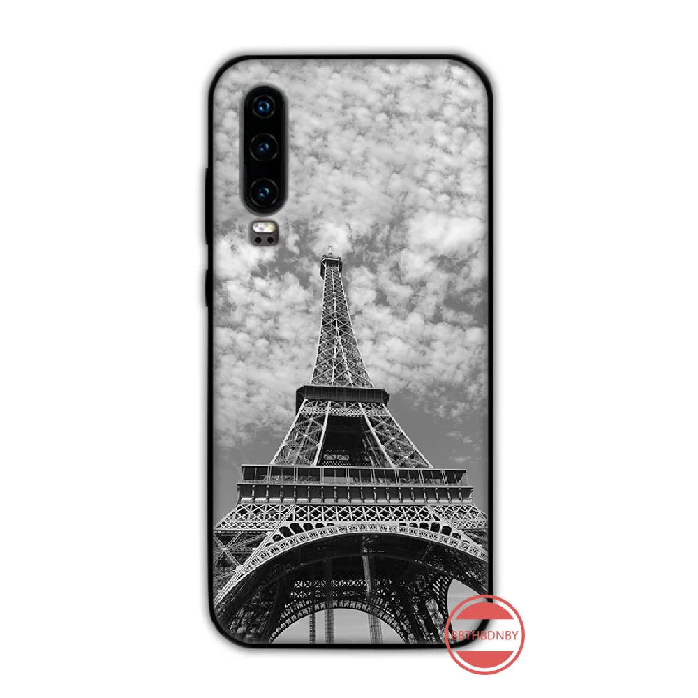 Eiffel Tower building  Paris Soft Shell Phone Case Capa Funda For Huawei P9 P10 P20 P30 Lite 2016 2017 2019 plus pro P smart huawei silicone case