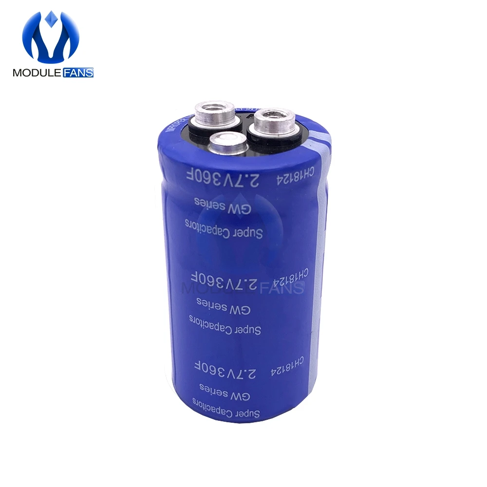 

Super Farad Capacitor 2.7V 360F Low ESR Screw Feet Super Capacitor Ultracapacitor for Car 35*67mm High Frequency