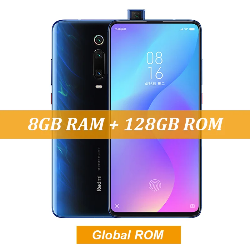 Смартфон Xiaomi Redmi K20 Pro, 8 ГБ, 128 ГБ, Восьмиядерный процессор Snapdragon 855, 48мп, тройная камера, 4000 мАч, 6,39 дюйма, AMOLED экран - Цвет: Global Rom Blue