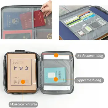 

Travel large-capacity partition secret code document bags card filepassport Multi-layer organizer wallet pocket passport case