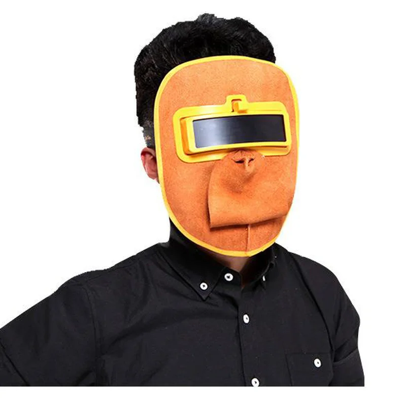 Желтая защитная маска пескоструйная крышка Пыленепроницаемая краска Промышленная пыль полная лицевая Шлифовальная головка защитая шаль шапка-маска DFS-3