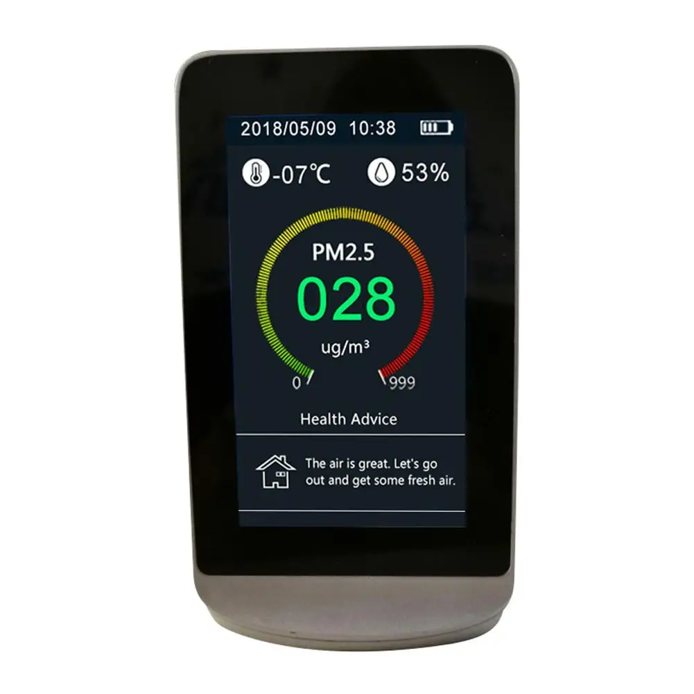 4.3 Inch Digital LCD Display Air Quality Monitor Test PM2.5 HCHO/TVOC AQI Indoor Gas Detector Formaldehyde Dust Smog Detector