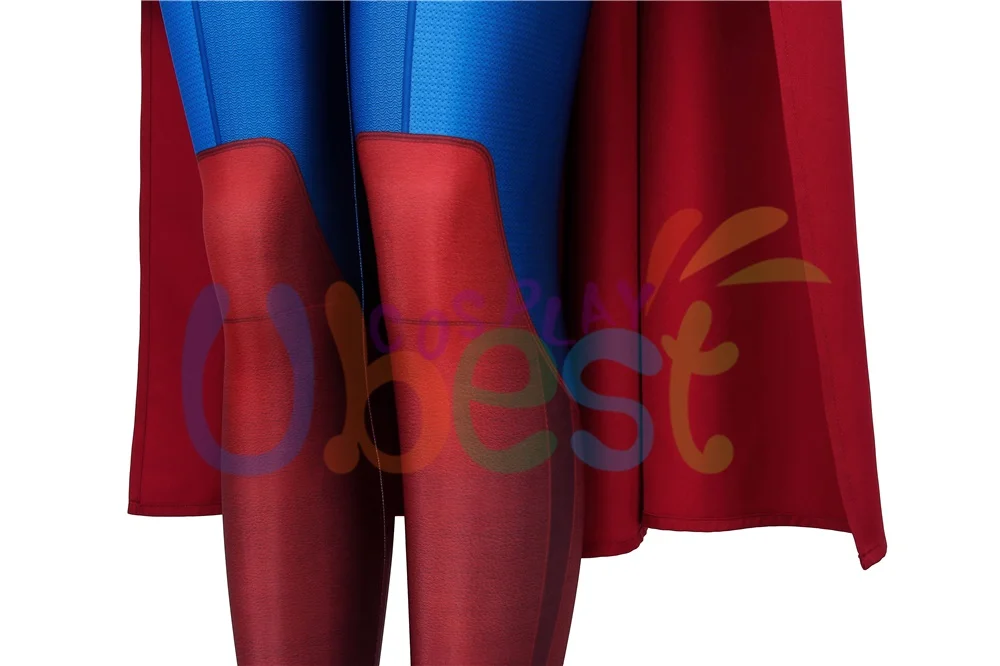 Супергерл Костюм для косплея с плащом Kara Zor-El Supergirl сезон 5 с 3D принтом Ver.2