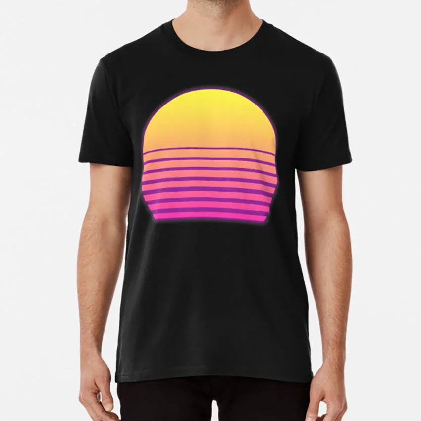 Synthwave Sun T Shirt Sun Outrun 