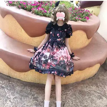 

Japanese Lolita Dresses Print Jsk Lolita Dress Soft Girl Summer Suspender Dress Sweet Lolita Dress For Girls Plus Size