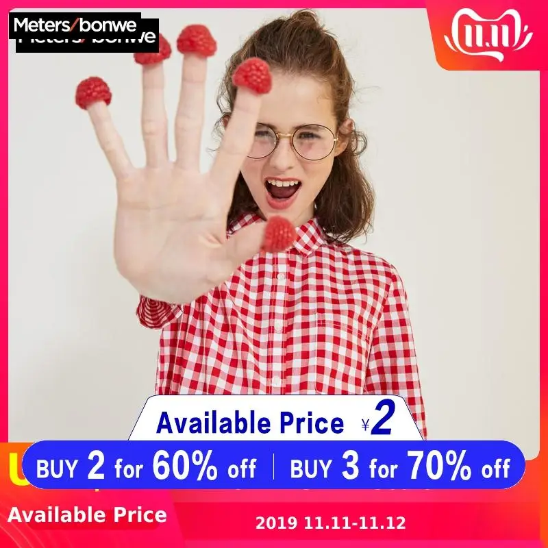 Meilleur Metersbonwe 2019 nouveau été à manches courtes chemise femmes Blouse basique chemise à carreaux Joker ligne Led Hong Kong Style été Blouse