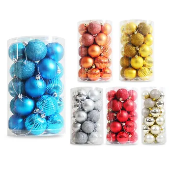 

24pcs Xmas Tree Decoration Christmas Ball Bauble Ornament Decor Christmas Decorations for Tree Hanging Home Party