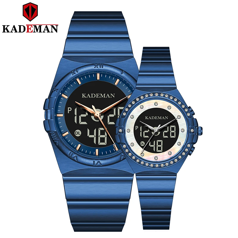 KADEMAN Luxury Brand Watches Lovers Gifts Men Women LED Digital Chronograph Wrist Waterproof Fashion Business Casual Clocks