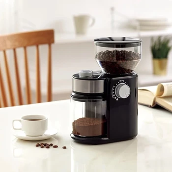 

Promotion! Electric Coffee Grinder Coffee Mill Machine Coffee Bean Grinder Machine Flat Burrs Grinding Machine Black EU PLUG
