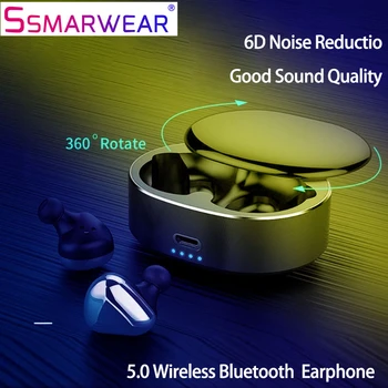 

Touch Control TWS Mini Bluetooth Earphones Wireless Sports in-ear Headphones 3D Stereo Headset Earbuds with MIC Charging Box