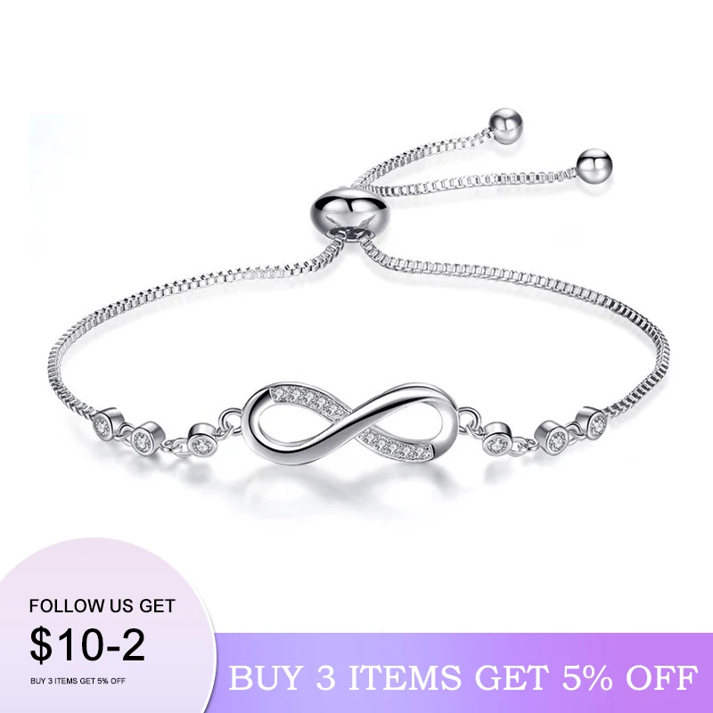 

Starmoon Rhinestone Infinity Bracelet Women's Jewelry Bracelete de diamantes para mulher bracelets