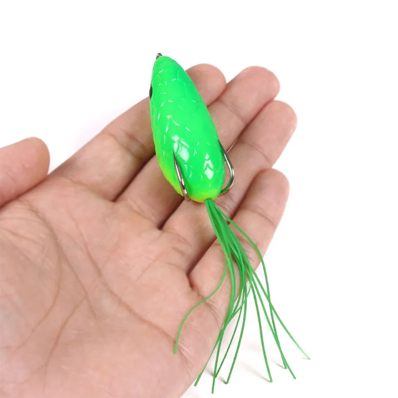 

Artificial Snakehead Thunder Frog Plastic Soft Bait 5Colors 10g/6cm With Sharp Hook Bionic Bait 3D Eyes Fishing Lure Outdoor