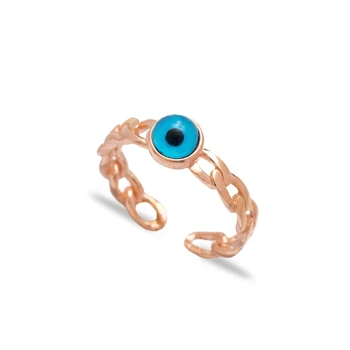 

MINT Jewelry Adjustable Evil Eye Ring Silver Adjustable Ring 925 Silver Sterling Jewelry